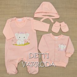 Belül bolyhos kislány baba szett Elefánt mintával 5 részes