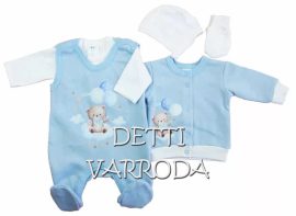 Belül bolyhos kisfiú baba szett Macis mintával 5 részes