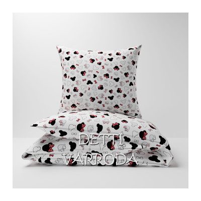   Egérfejek piros masnival - Ovis ágyneműhuzat vagy Ovis ágynemű garnitúra