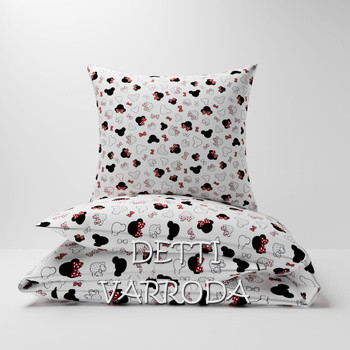 Egérfejek piros masnival - Ovis ágyneműhuzat vagy Ovis ágynemű garnitúra