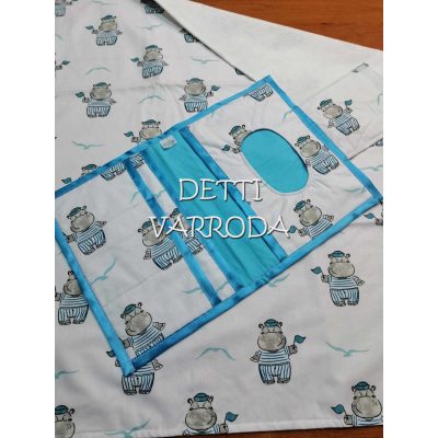   Pelenkázó neszesszer vízhatlan pelenkázó alátéttel - Matróz íziló kék