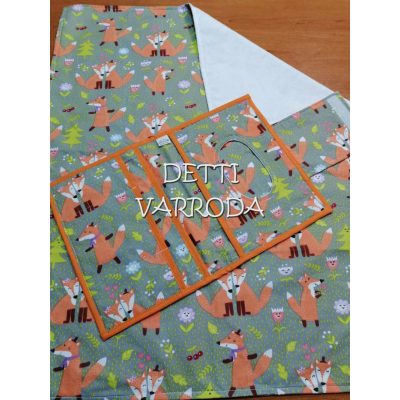   Pelenkázó neszesszer vízhatlan pelenkázó alátéttel - Rókák a mezőn