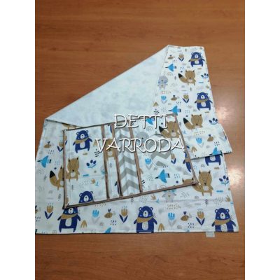   Pelenkázó neszesszer vízhatlan pelenkázó alátéttel - Sálas maci / Kék