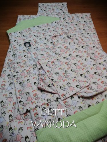 Balerina - Ovis ágynemű garnitúra hozzá illő derékaljjal és vállfás oviszsákkal és tornazsákkal és ágyneműtartó zsákkal