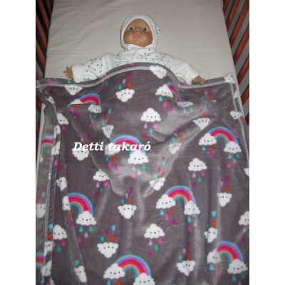Szegett wellsoft takaró - Szivárványos 