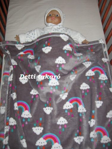 Szegett wellsoft takaró - Szivárványos 