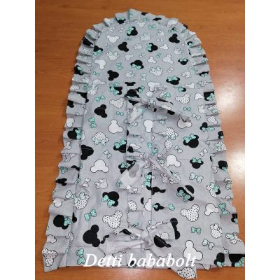 Egérfejes türkiz (szürke alapon) - Pólyahuzat