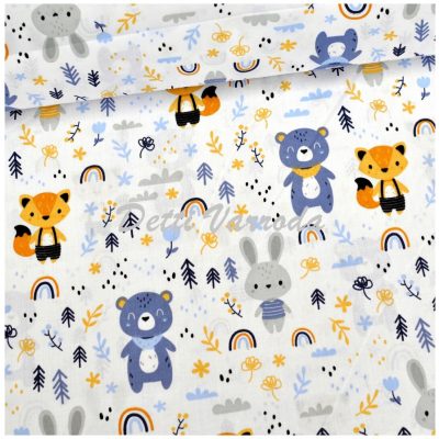 Róka, nyuszi, maci / kék