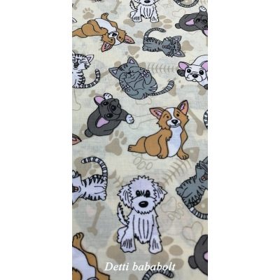 Kutyusok és cicák – bézs