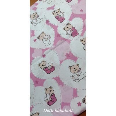 Macik szívben - rózsaszín