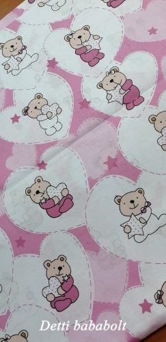 Macik szívben - rózsaszín