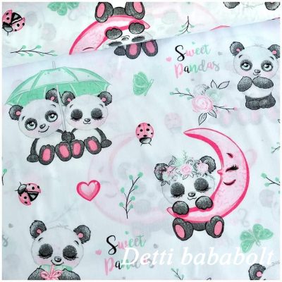 Panda macis - fehér alapon