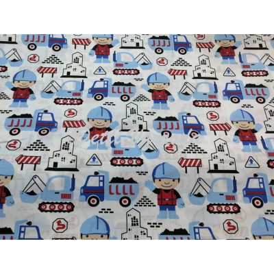 Munkagépek, építőmunkás - kék