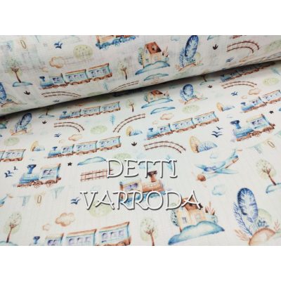 Vonatok - Mintás textilpelenka