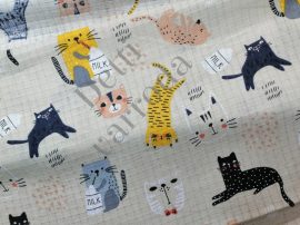 Cicák - bézs - Mintás textilpelenka