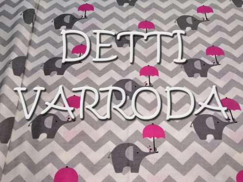 Elefánt pink esernyővel - Ovis bélelt derékalj fektetőre