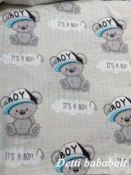 Boy maci - szürke - Mintás textilpelenka