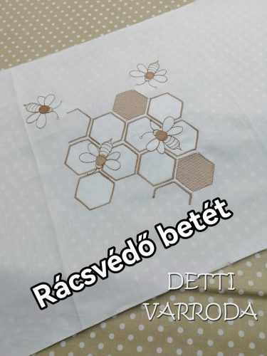 Maci méhecskével - Hímzett gyermekágynemű garnitúrák 5 részes