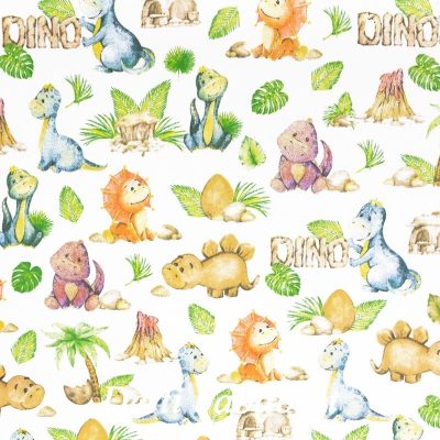 Dinoszauruszok - fehér alapon