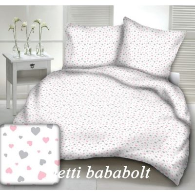 Rózsaszín szürke szívecskés