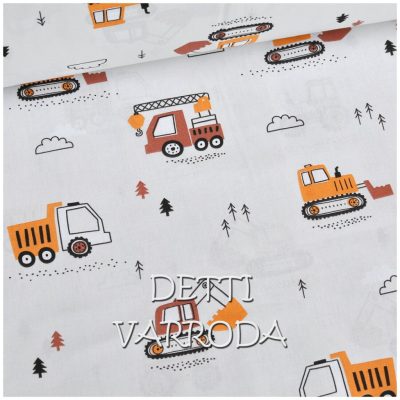 Traktor, kotrógép, daru / halvány bézs