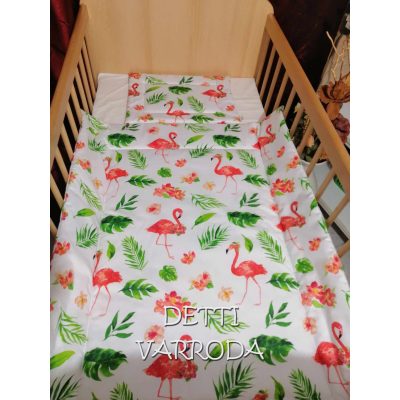   Flamingós - Babaágynemű garnitúra 2 részes ( Paplan és párna)