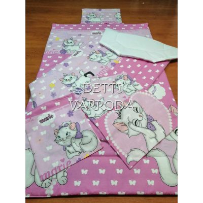   Marie cicás pillagngós - Ovis ágyneműgarnitúra hozzá illő derékaljjal és vállfás oviszsákkal és tornazsákkal