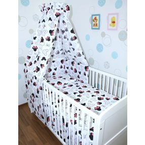 Babaágynemű garnitúrák 4 részes (párna, paplan, fejvédő, baldachin)