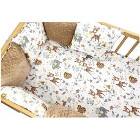 Minky babaágyneműk 8 részes (Paplan, párna és párnás rácsvédő)