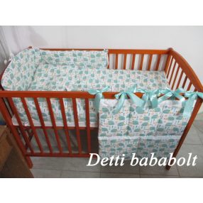 Gyermekágynemű garnitúrák 6 részes (párna töltet, párnahuzat, paplan töltet, paplanhuzat, rácsvédő, zsebes tároló)