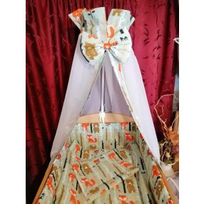 Gyermekágynemű garnitúrák 4 részes (paplan, párna, rácsvédő és baldachin)