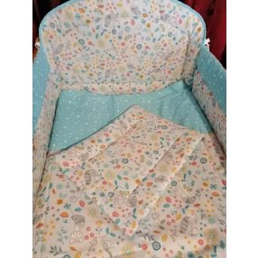 Gyermekágynemű garnitúrák 3 részes (párna, paplan, rácsvédő)