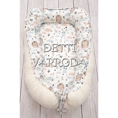 Süni, bagoly és nyuszi - barna - Babafészek Waffle