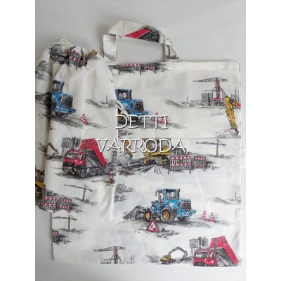   Munkagépek az építkezésen - Ovis füles zsák és tornazsák