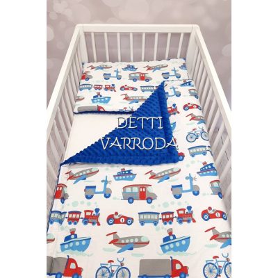   Járgányok - Minky babaágyneműk 2 részes (Paplan és párna)