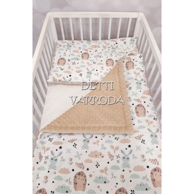   Sünis, nyuszis - Minky babaágyneműk 2 részes (Paplan és párna)