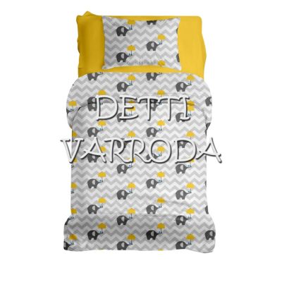   Elefánt sárga esernyővel - Ovis ágyneműhuzat vagy Ovis ágynemű garnitúra