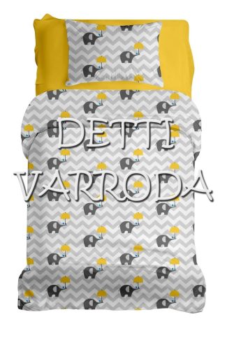 Elefánt sárga esernyővel - Ovis ágyneműhuzat vagy Ovis ágynemű garnitúra