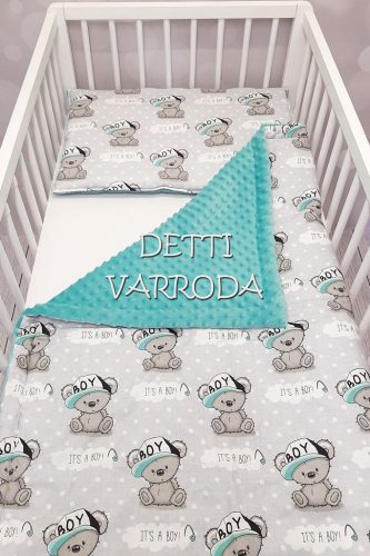 Boy macik - Minky babaágyneműk 2 részes (Paplan és párna)