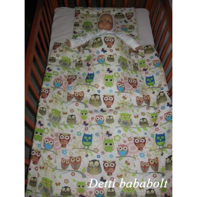 Bagoly faágon - Babaágynemű garnitúra 2 részes
