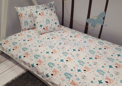 Maci sálban - zöld - Ovis ágyneműhuzat vagy Ovis ágynemű garnitúra