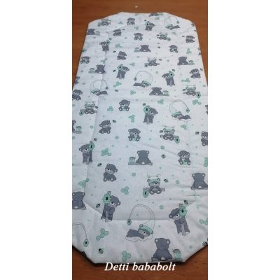 Sapkás macik / türkiz - Ovis bélelt derékalj fektetőre