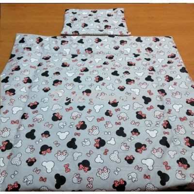   Egérfejek szürke piros - Ovis ágyneműhuzat vagy Ovis ágynemű garnitúra