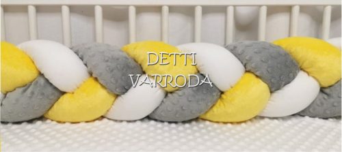 Fonott rácsvédő Minky - Sárga, Grafit szürke, Fehér