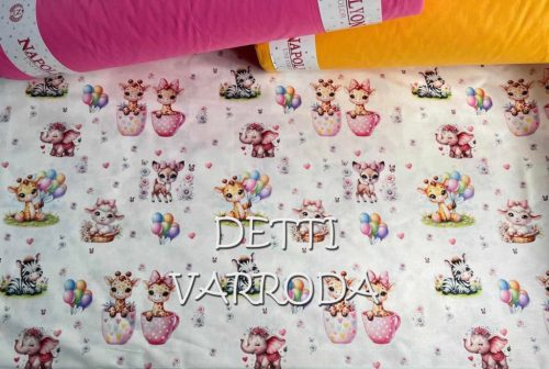 Boldog állatkák - Ovis ágynemű garnitúra hozzá illő derékaljjal és vállfás oviszsákkal és tornazsákkal és ágyneműtartó zsákkal