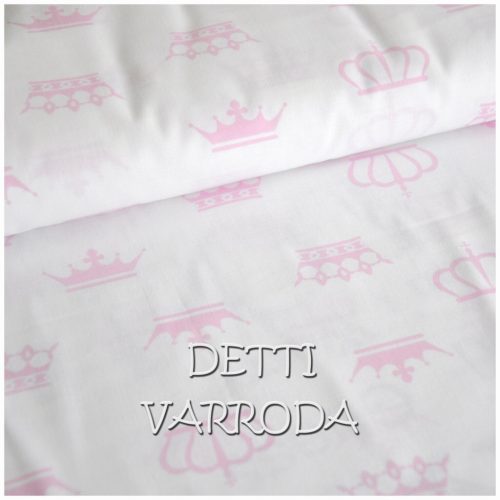 Rózsaszín koronák fehér alapon