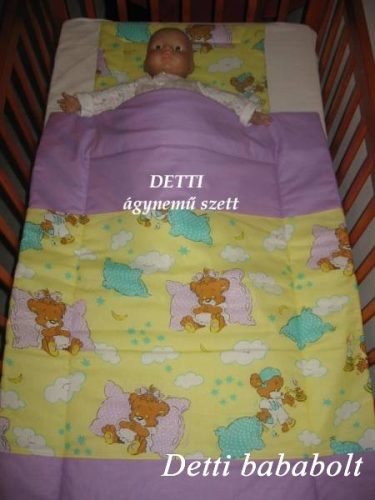 Alvó macik - Babaágynemű garnitúra 2 részes