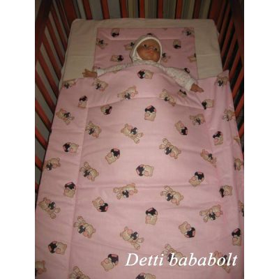 Maci szívvel - Babaágynemű garnitúra 2 részes