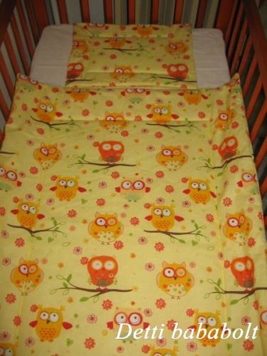 Bagoly faágon - Babaágynemű garnitúra 2 részes