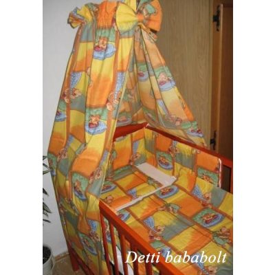 Ablakos maci - Babaágynemű garnitúra 4 részes